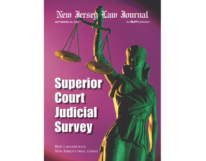 The New Jersey Law Journal Releases The 2012 New Jersey Superior Court Survey