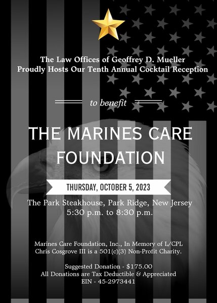 GDM Law proudly hosts our 10th annual cocktail reception to benefit the Marines Care Foundation