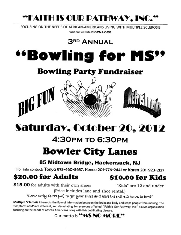 October 20 2012  FIOP NJ  Bowling for MS