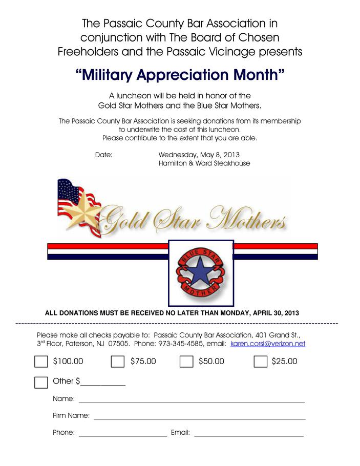 Military Appreciation Month  Honoring Gold Star Mothers and Blue Star Mothers